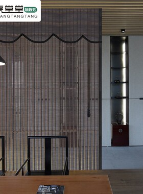 黑色竹帘卷帘窗帘门帘升降遮光遮阳隔断阳台透光饭店帘子中式工程
