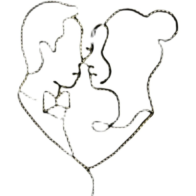 新款婚庆道具背景铁艺情侣头像挂件婚礼舞台发光线条摆件布置装饰,节庆用品/礼品,路引,淘宝优惠券,粉丝福利购,淘宝优惠卷
