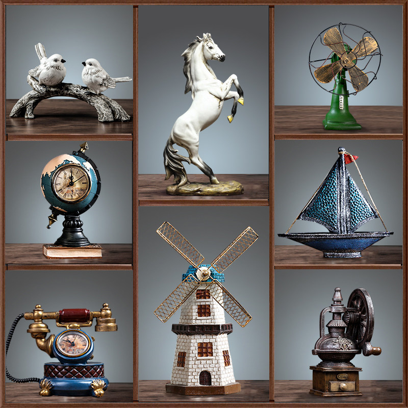 曼塔怀旧书柜家居小摆件美式客厅酒柜餐厅服装店装饰北欧复古书架,家居饰品,装饰摆件,淘宝优惠券,粉丝福利购,淘宝优惠卷