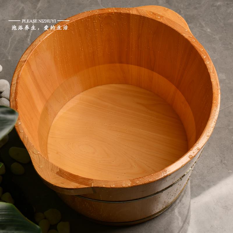 无节香柏木泡脚木桶高端洗脚桶商用足疗木桶大脚泡脚木盆足浴木桶
