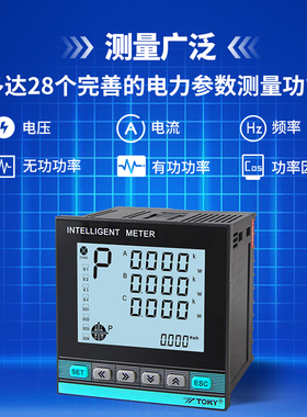 TOKY东崎DS7L/DS9L-W-RC38/A30三相电力表电压电流表无功有功功率