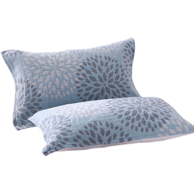 新款纯棉枕套加厚情侣枕巾儿童纱布工艺学生成人家用枕头套男女