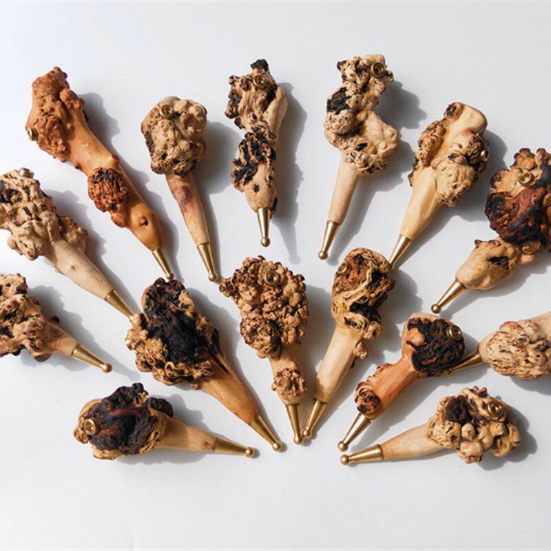 云南黑果木锤 敲背锤子山茶木健身锤留疤木根雕树瘤拐杖树瘤烟嘴
