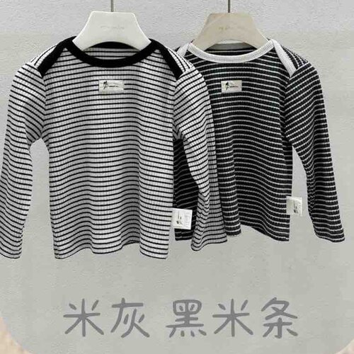 哦乐黑米条纹打底衫