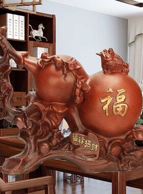 招财金蟾葫芦摆件客厅酒柜电视柜装饰办公室春节桌面装饰新年礼品