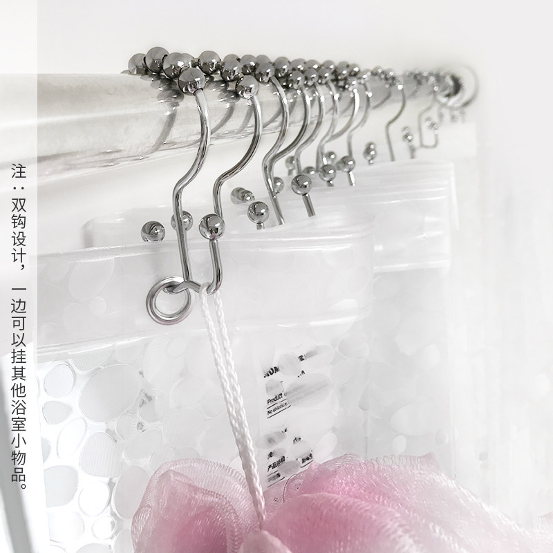 M默玛浴帘挂钩浴帘环滚珠挂钩金属挂钩不锈钢挂钩山字形浴帘挂钩,家庭/个人清洁工具,浴帘配件,淘宝优惠券,粉丝福利购,淘宝优惠卷