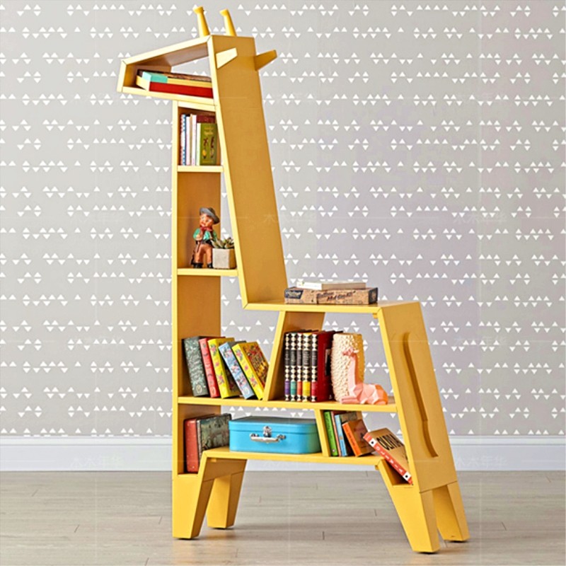 长颈鹿书架绘本馆儿童样板房软装书柜幼儿园学校图书室阅读区书架,住宅家具,书架,淘宝优惠券,粉丝福利购,淘宝优惠卷