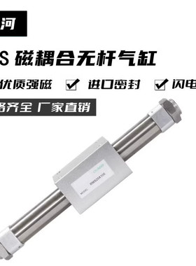 磁耦合无杆气缸RMS10 16 20 25 32 40*50X100200x300X400X500