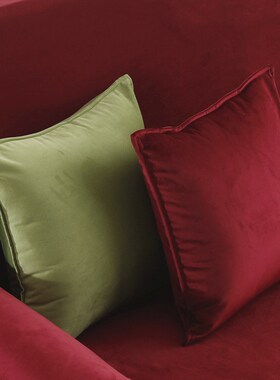 高端天鹅绒抱枕沙发客厅软包枕靠垫绒布抱枕套不含芯绒面纯色靠枕