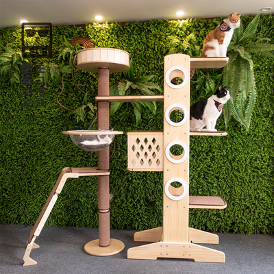 MOKO加宽版大型实木猫爬架猫抓板玩具猫别墅猫窝猫塔组合五层
