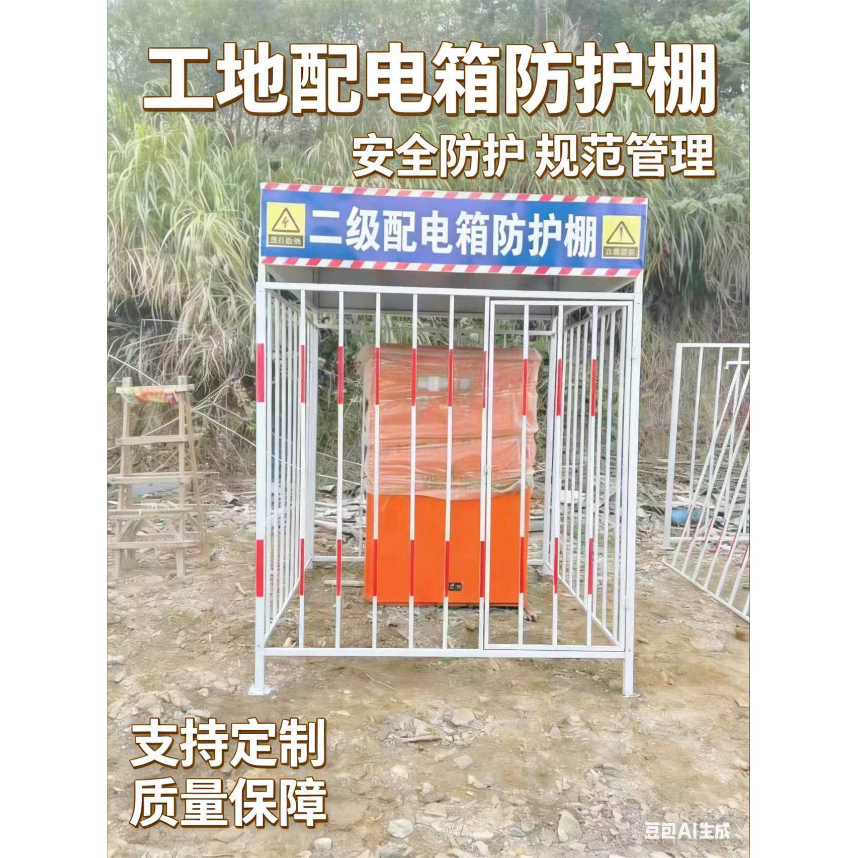 配电箱防护棚安全围栏一级二级配电柜护栏建筑工地安全防雨防砸棚