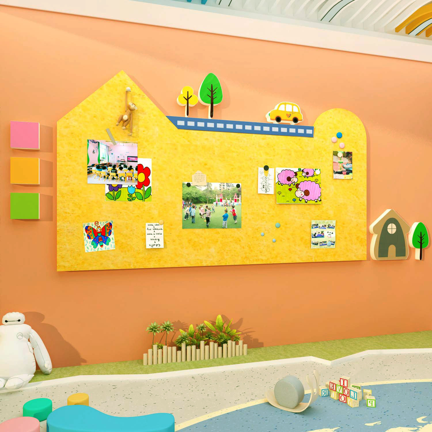 毛毡墙贴幼儿园环创主题成品文化墙面装饰板托管班形象大厅走廊,家居饰品,文化墙贴,淘宝优惠券,粉丝福利购,淘宝优惠卷