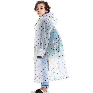 儿童雨衣幼儿园宝宝小孩学生加厚男童女童防水雨披带书包位