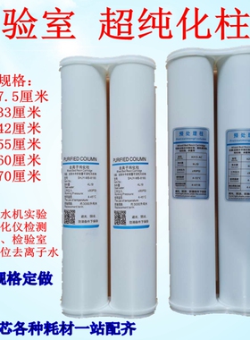新款医院UP实验室水机抛光混床树脂滤芯超纯化柱70厘米耗材10寸壳