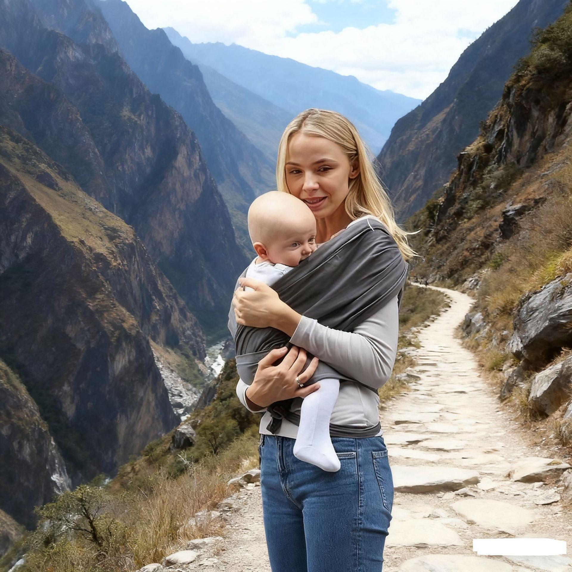 Konny婴儿背巾新生儿初生宝宝抱婴袋外出简易多功能前抱式可携式