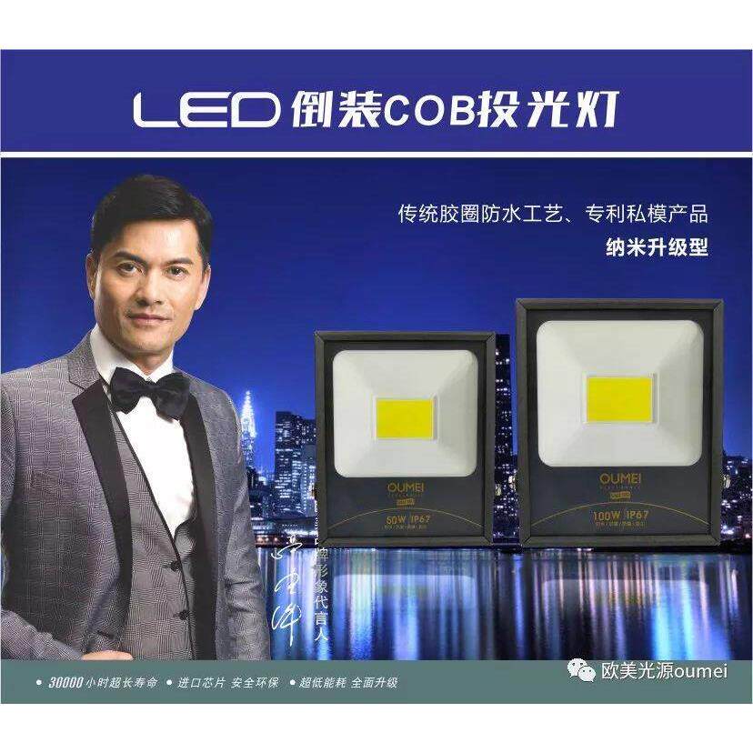 欧美光源LED超亮投光灯100w200w50w防水户外灯室外灯泛光灯照射灯