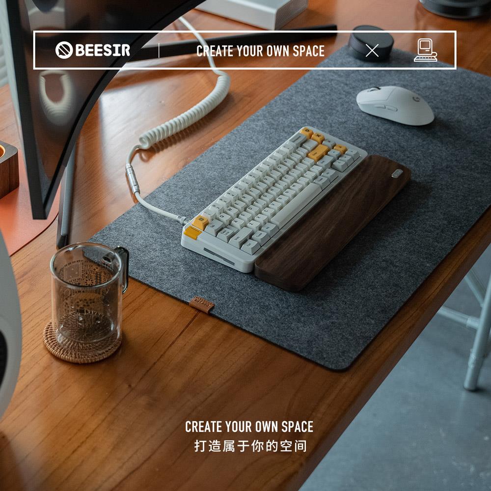 beesir毛毡滑鼠垫桌垫电脑键盘笔记本书桌毛毡桌垫滑鼠垫超大号