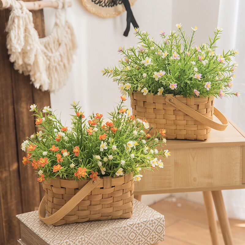小雏菊仿真花野菊花洋甘菊绢花客厅餐桌插花假花干花花束装饰摆设