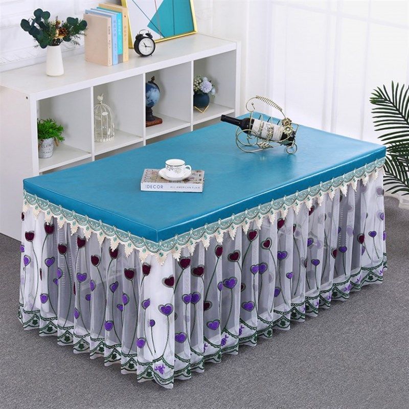 九思睿达PU皮套长方形新款蕾丝连体电炉罩烤火桌布防油防水茶几罩,居家布艺,烤火罩,淘宝优惠券,粉丝福利购,淘宝优惠卷