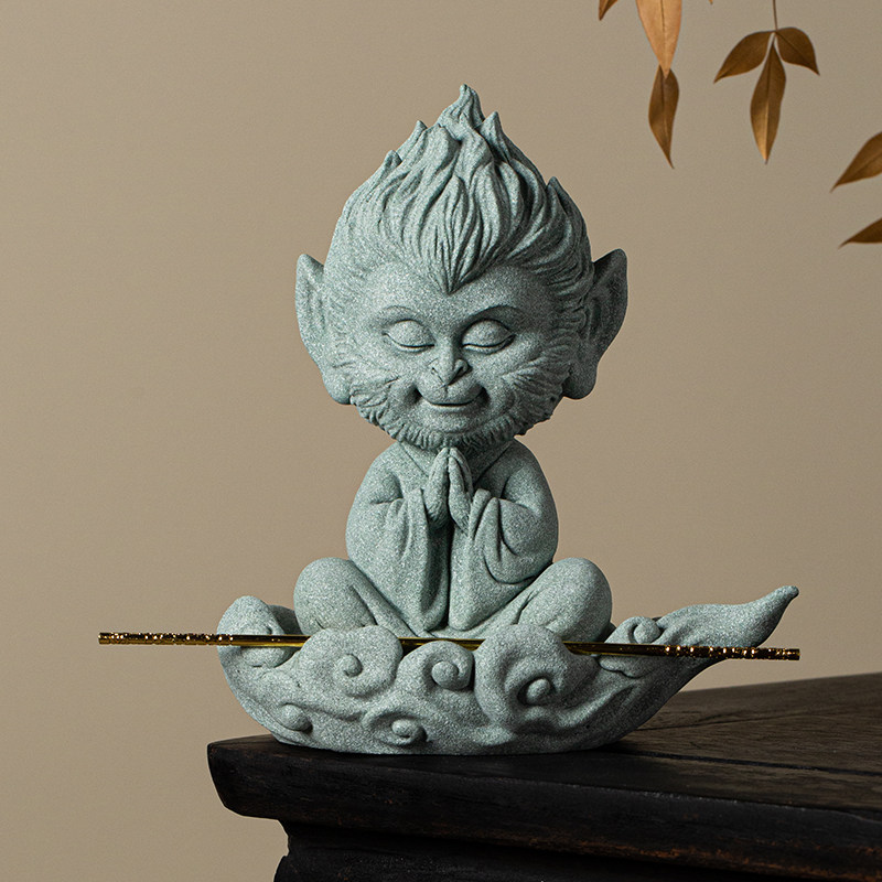 宇轩青砂石茶宠孙悟空鱼缸造景装饰神猴摆件中式客厅办公室桌茶桌,餐饮具,茶宠摆件,淘宝优惠券,粉丝福利购,淘宝优惠卷