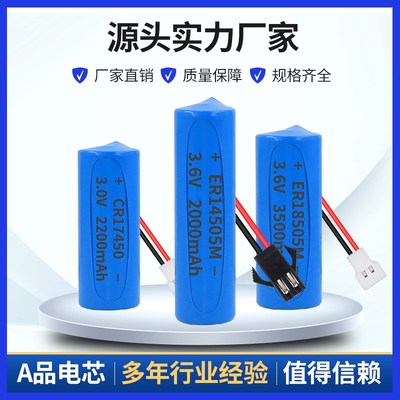 ER14505/18505M智能水表电池CwR17505/17450 IC插卡水表锂3V/3.6V