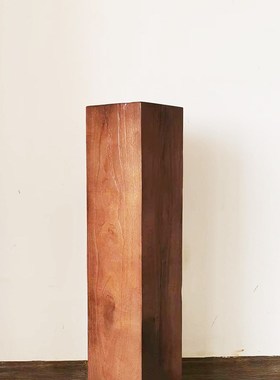 原木墩底座侘寂风方形柱子雕塑民宿茶室客厅玄关用落地复古风摆件