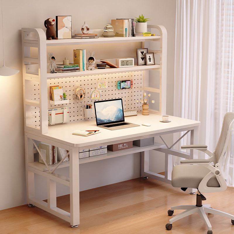 台式电脑桌书桌书架一体组合家用学生学习桌带洞洞板写字桌办公桌,住宅家具,电脑桌,淘宝优惠券,粉丝福利购,淘宝优惠卷