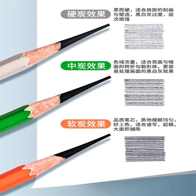 卡西米尔炭笔素描碳笔美术生专业15支软炭特软性中炭笔more碳画笔,文具电教/文化用品/商务用品,炭笔,淘宝优惠券,粉丝福利购,淘宝优惠卷