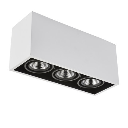 LED明装筒灯长方形三头吸顶射灯客厅服装店铺COB盒子灯斗胆天花板