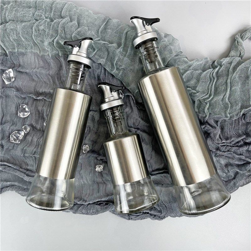 玻璃调料瓶油瓶套装不锈钢油壶酱油醋瓶防漏调味瓶家用厨房组合装,厨房/烹饪用具,油壶,淘宝优惠券,粉丝福利购,淘宝优惠卷