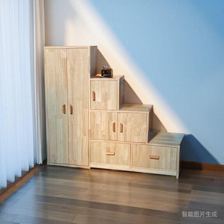 实木踏步梯柜单卖子母床楼梯儿童床踏步柜储物柜上下铺配套子母床