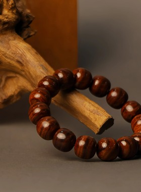 枫博士海南黄花梨桶珠手串情侣款