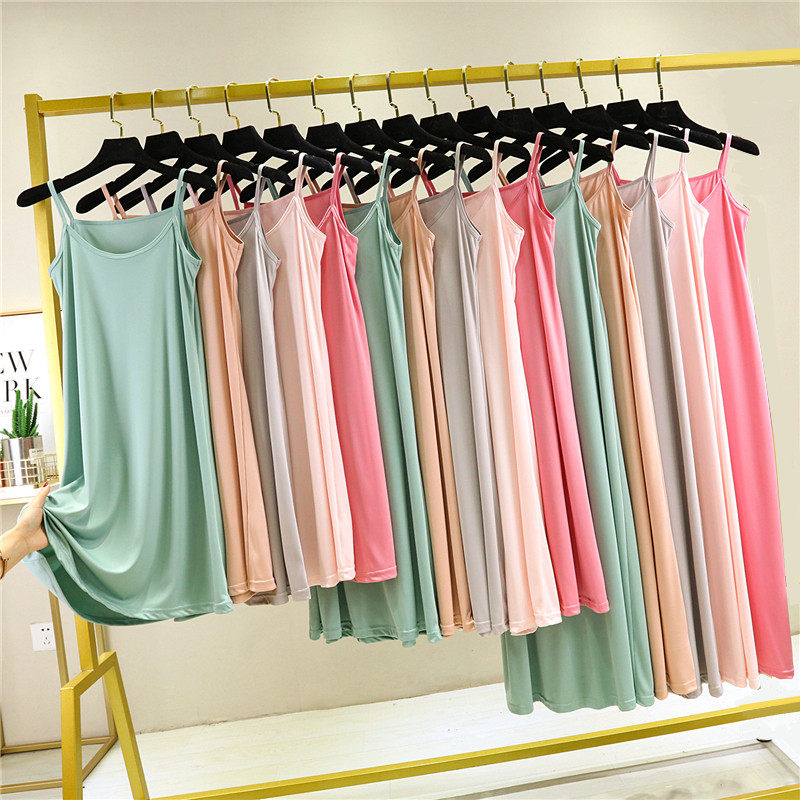 2021新款真丝吊带裙女内搭长裙夏季薄款宽松a字裙大码显瘦打底裙,女装/女士精品,连衣裙,淘宝优惠券,粉丝福利购,淘宝优惠卷