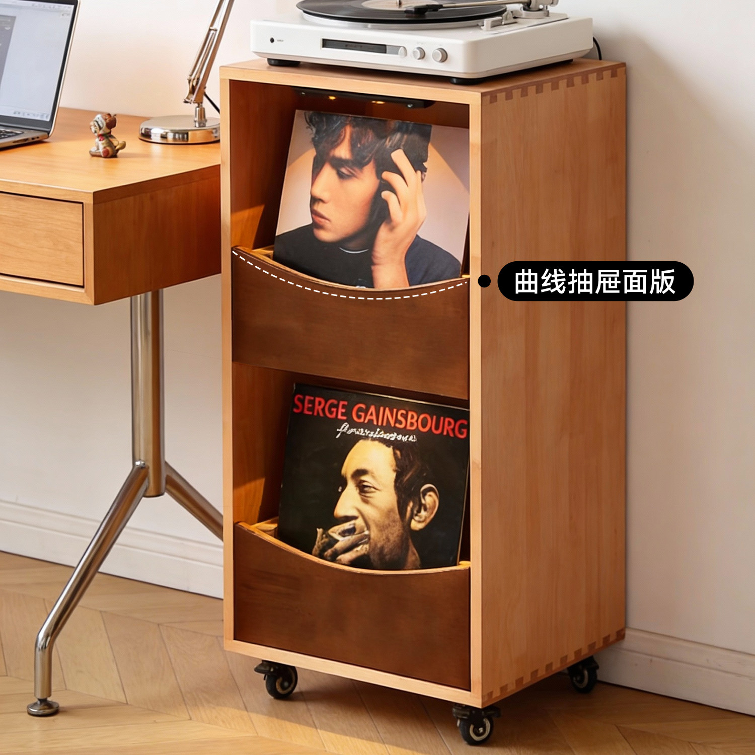 黑胶唱片机置物柜架子放置收纳展示储物支架柜移动实木CD架感应灯,住宅家具,家用陈列柜,淘宝优惠券,粉丝福利购,淘宝优惠卷