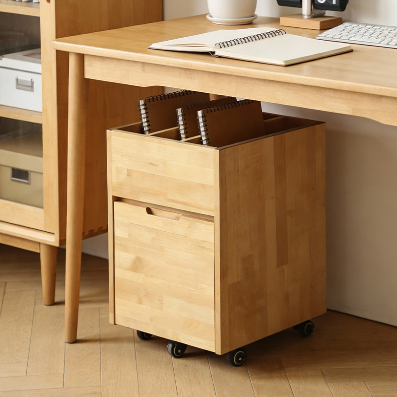 日式实木移动文件边柜带轮办公收纳桌下储物抽屉拆卸多功能小户型,住宅家具,可移动边柜,淘宝优惠券,粉丝福利购,淘宝优惠卷