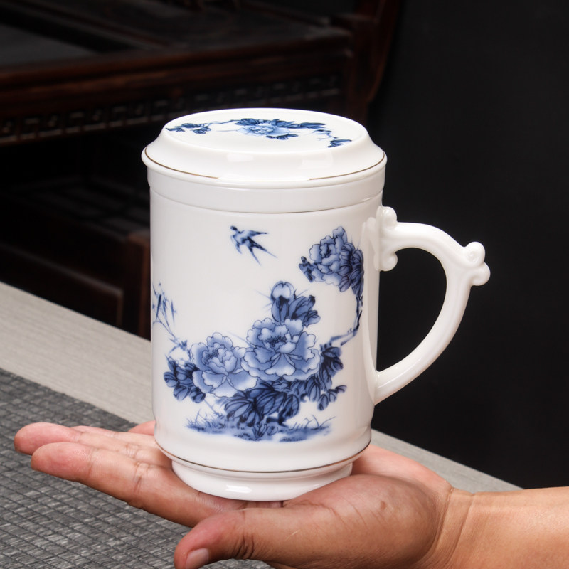 650ml大号泡茶杯陶瓷带瓷滤网茶水分离大容量家用办公泡茶过滤杯,餐饮具,茶杯,淘宝优惠券,粉丝福利购,淘宝优惠卷