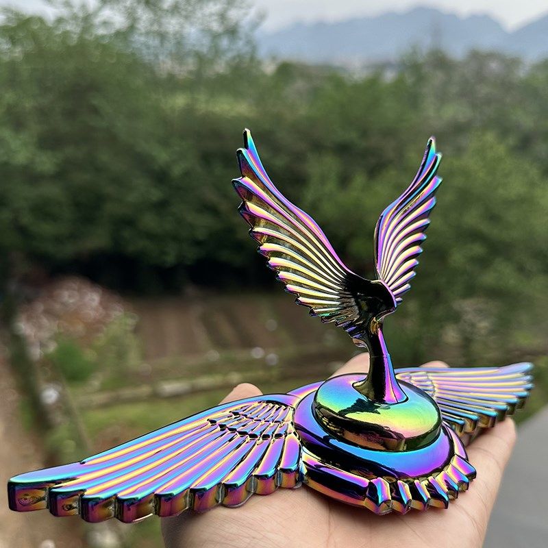 老鹰车标机盖立标汽车通用金属车标车头装饰立标个性翅膀装饰车贴