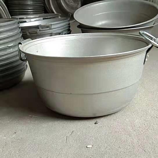 特厚大容量铝锅大号商用饭店大锅老式大铝锅铸铝生铝锅蒸锅行军锅