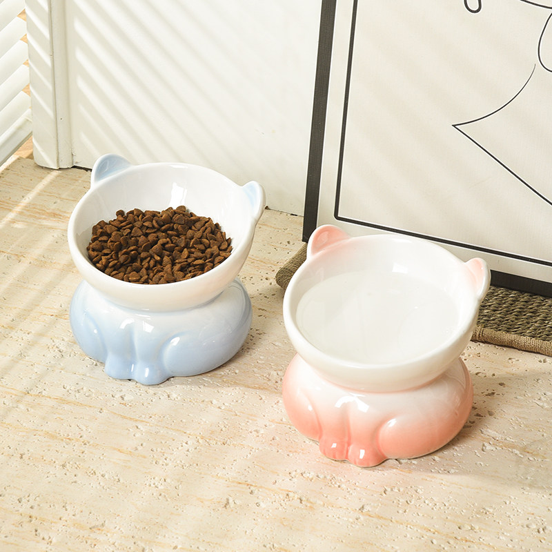 猫碗陶瓷猫咪食盆防黑下巴猫粮碗高脚护颈饭碗狗盆防打翻宠物用品,宠物/宠物食品及用品,猫狗碗/慢食碗,淘宝优惠券,粉丝福利购,淘宝优惠卷