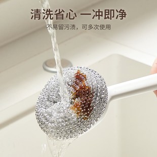 厨房洗锅刷锅器带手柄锅刷长柄钢丝球刷锅清洁刷洗碗刷去油污刷子