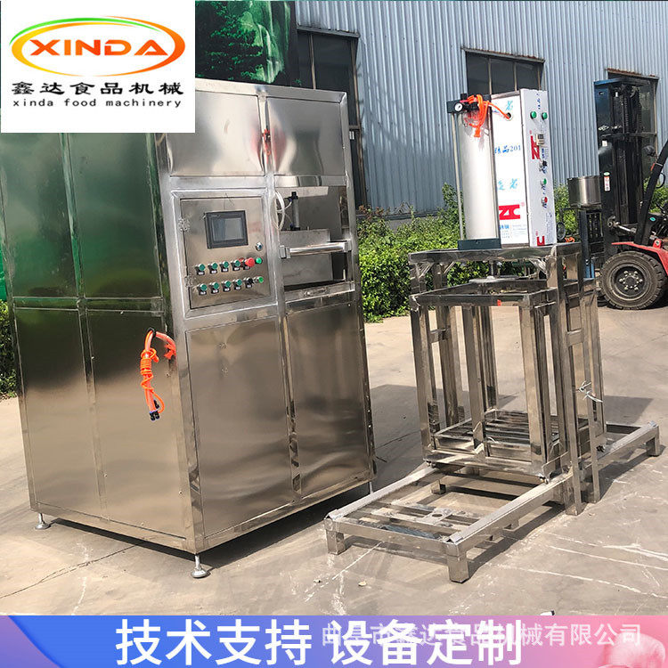 多功能豆腐干机生产过程 卤水石膏点脑视频 操作简单易学