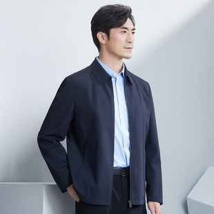 红都夹克男中年商务正装上班职业开会可水洗微弹料男装外套