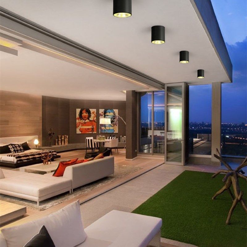 LED防水射灯COB明装圆形吸顶户外室外店铺门头筒灯雨聚散强光超亮,家装灯饰光源,明装射灯,淘宝优惠券,粉丝福利购,淘宝优惠卷