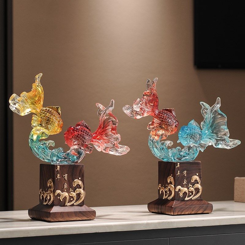 年年有余办公室创意锦鲤鱼招财摆件玄关酒柜电视柜风生水起装饰品,家居饰品,装饰摆件,淘宝优惠券,粉丝福利购,淘宝优惠卷