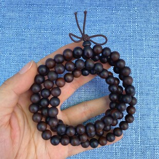 玉化雷击枣木108颗念珠手串流珠手链道家配饰男随身挂件手持法物