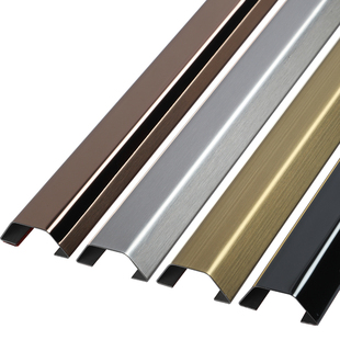 不锈钢金属梯形走线槽防踩美观收纳地板地面半圆弧形明线电线遮挡