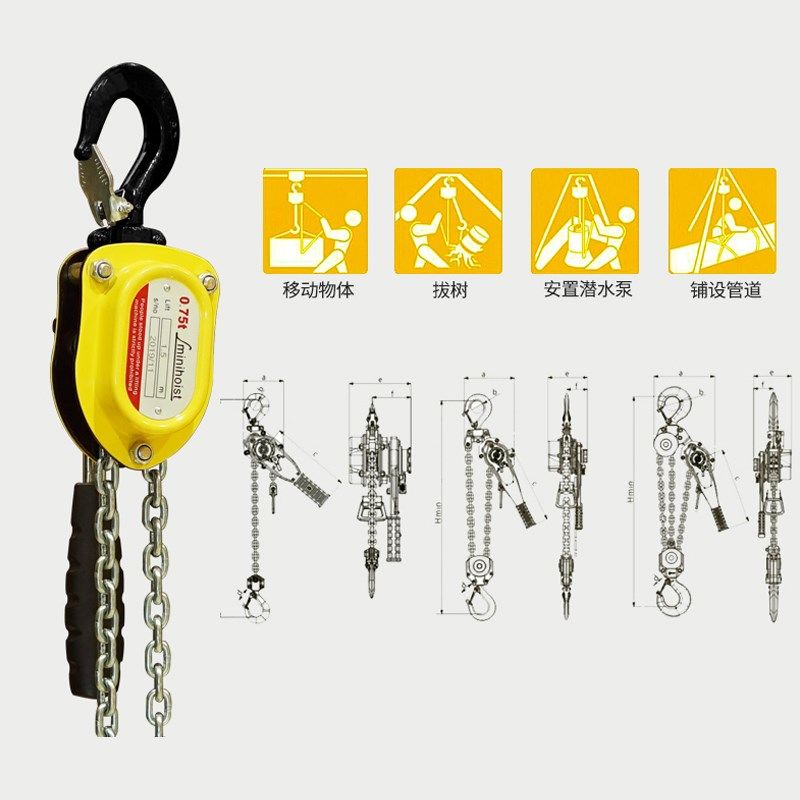 沪工微型迷你手扳葫芦0.25吨0.5吨T便携式紧线器手板葫芦手摇葫芦,五金/工具,其他起重工具,淘宝优惠券,粉丝福利购,淘宝优惠卷