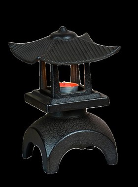 日式铸铁香塔仿古宫灯雪见灯烛台禅意建筑长安灯茶室民宿空间摆件