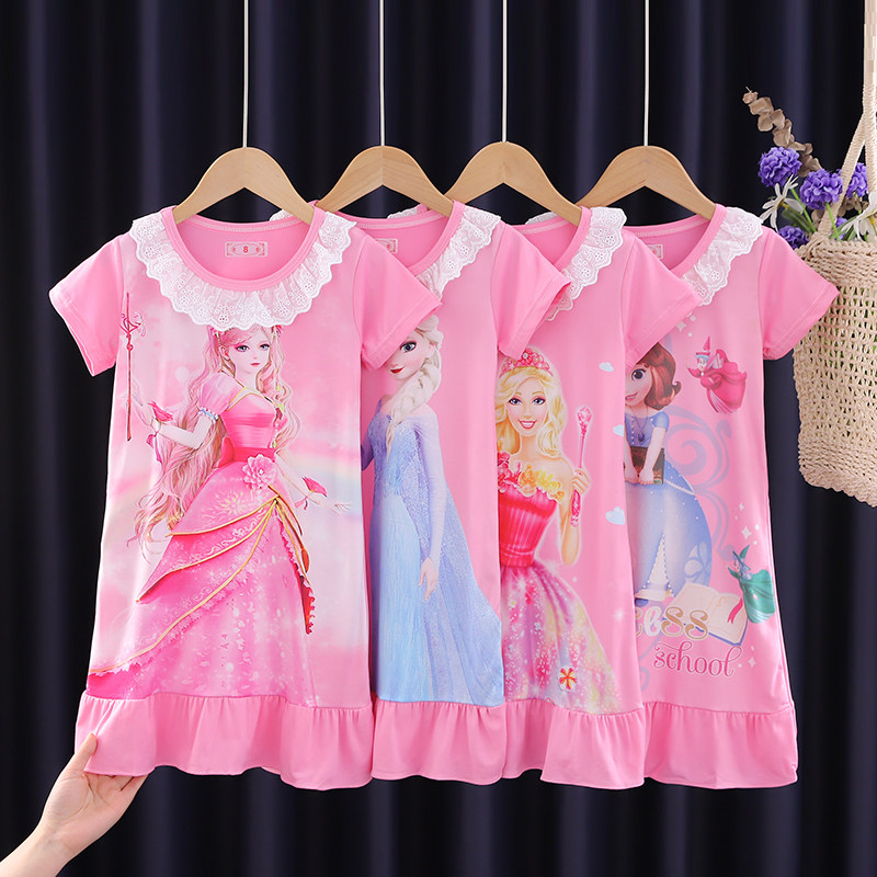 儿童睡裙女童夏季棉质短袖薄款小女孩卡通公主宝宝夏天家居服睡衣,童装/婴儿装/亲子装,家居裙/睡裙,淘宝优惠券,粉丝福利购,淘宝优惠卷