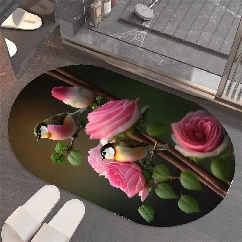 新款中式硅藻泥吸水垫卫生间浴室地垫厕所门口入户门洗手间吸水脚,居家布艺,家用脚垫,淘宝优惠券,粉丝福利购,淘宝优惠卷